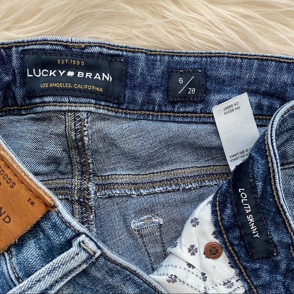 Lucky Brand Distressed Raw Hem Lolita Skinny Jeans - Picture 11 of 12